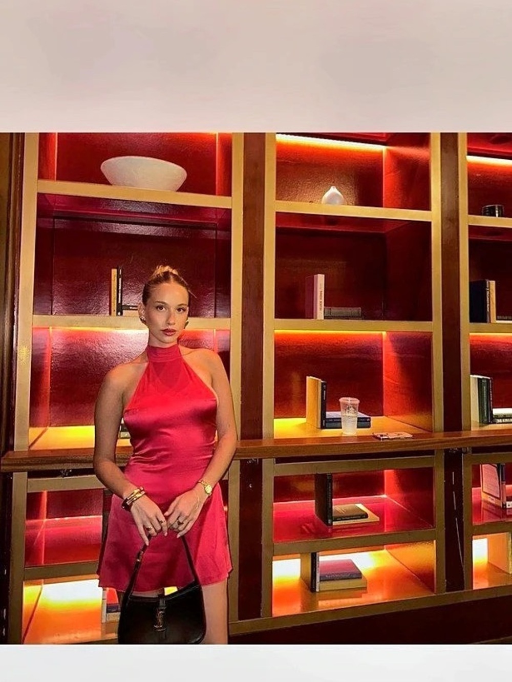 Indah red silk Ellis dress